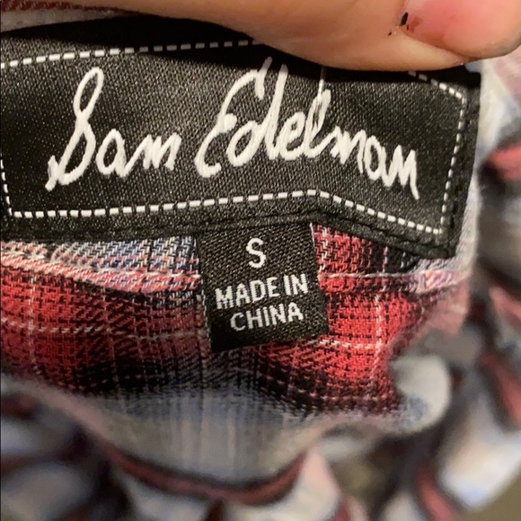 Sam Edelman plaid shirt with zipper shoulders - Picture 10 of 10